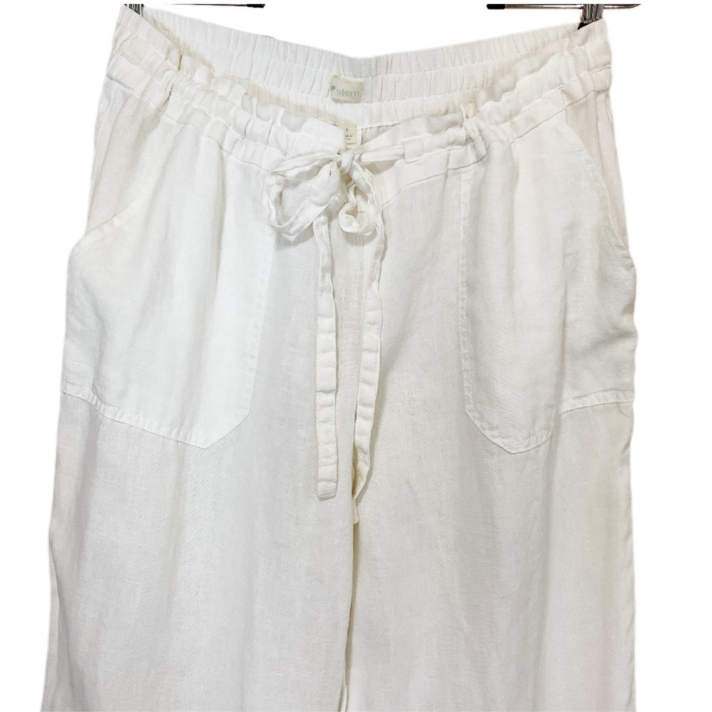Stem Linen Wide Leg Drawstring Pants - Picture 4 of 7
